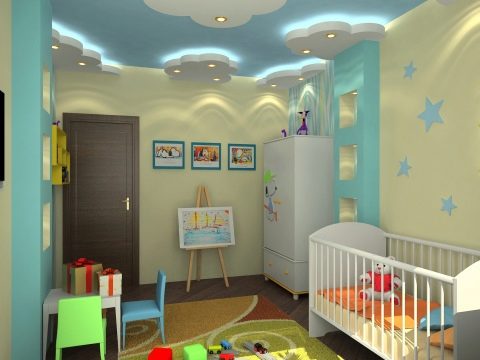 Натяжной потолок в детскую комнату в Одессе заказывают у мастеров komfortcenter.com.ua