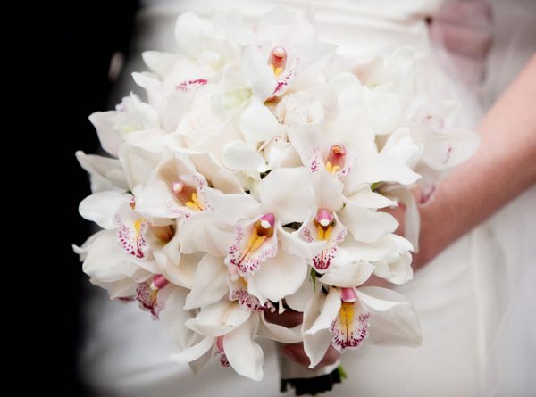 Свадебные букеты из орхидей